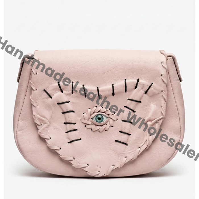 Evil Eye Leather Crossbody Bag, Halloween Sling Purse