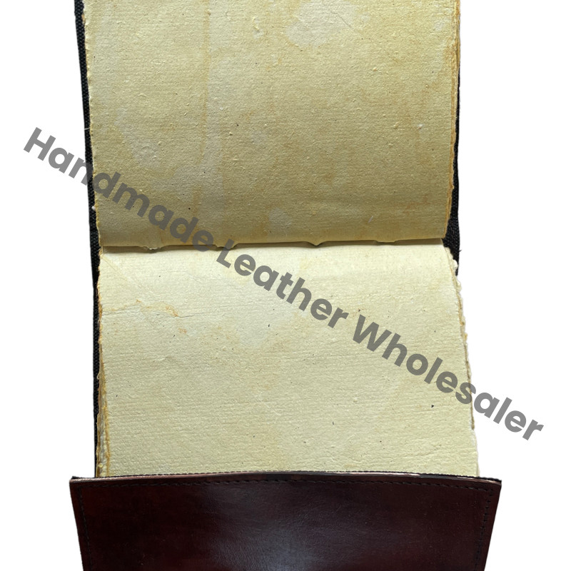 Eye Leather Antique Handmade Deckle Edge Paper Cross Brown Vintage Hardcover Journal Sketchbook Book Charmed Spell Wiccan