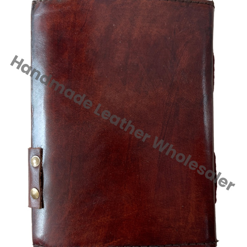 Eye Leather Antique Handmade Deckle Edge Paper Cross Brown Vintage Hardcover Journal Sketchbook Book Charmed Spell Wiccan