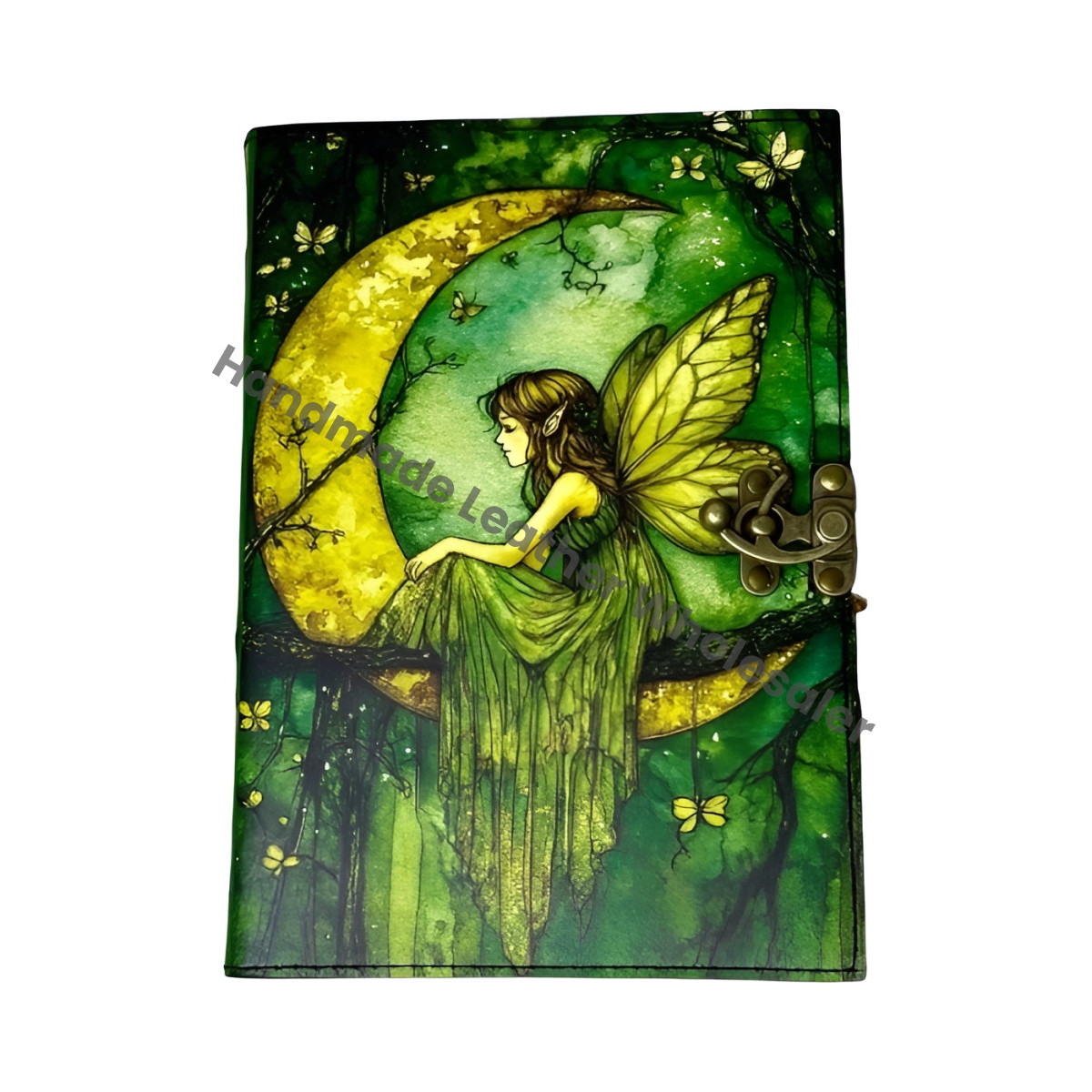 Fairy Leather Grimoire – Handmade Book of Shadows | Gothic Witchcraft Spell Journal