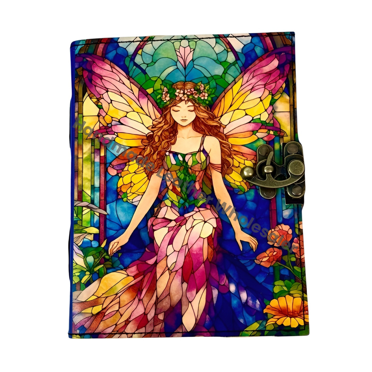 Fairy Leather Grimoire Journal – Book of Shadows, Vintage Witchcraft Spellbook, Wiccan Pagan Gothic Witchy