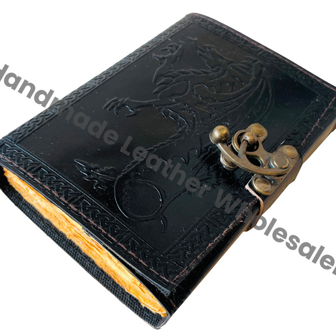 Fire Dragon Vintage Leather Journal Women Large Book Shadows Sketchbook Deckle Old Pages Bound Planner Books Gift Custom Logo