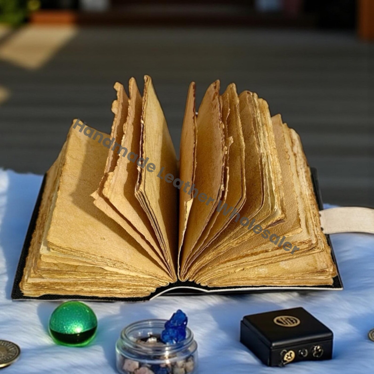 Floral Grimoire leather Journal –  Book of Shadows, Vintage Witchcraft Spellbook, Wiccan Pagan Gothic Notebook, Witchy Magic Gift for Her