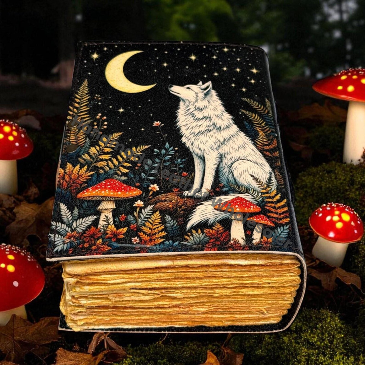 Fox Leather Grimoire – Spell Book, Deckle Edge Journal