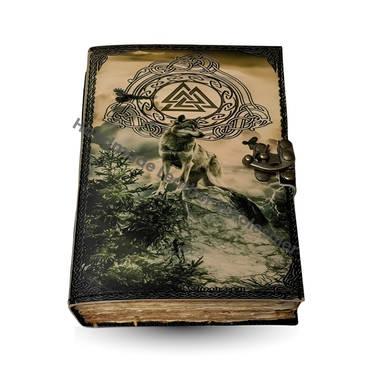 Fox Leather Journal | Handmade Grimoire, Book of Shadows, Deckle Edge