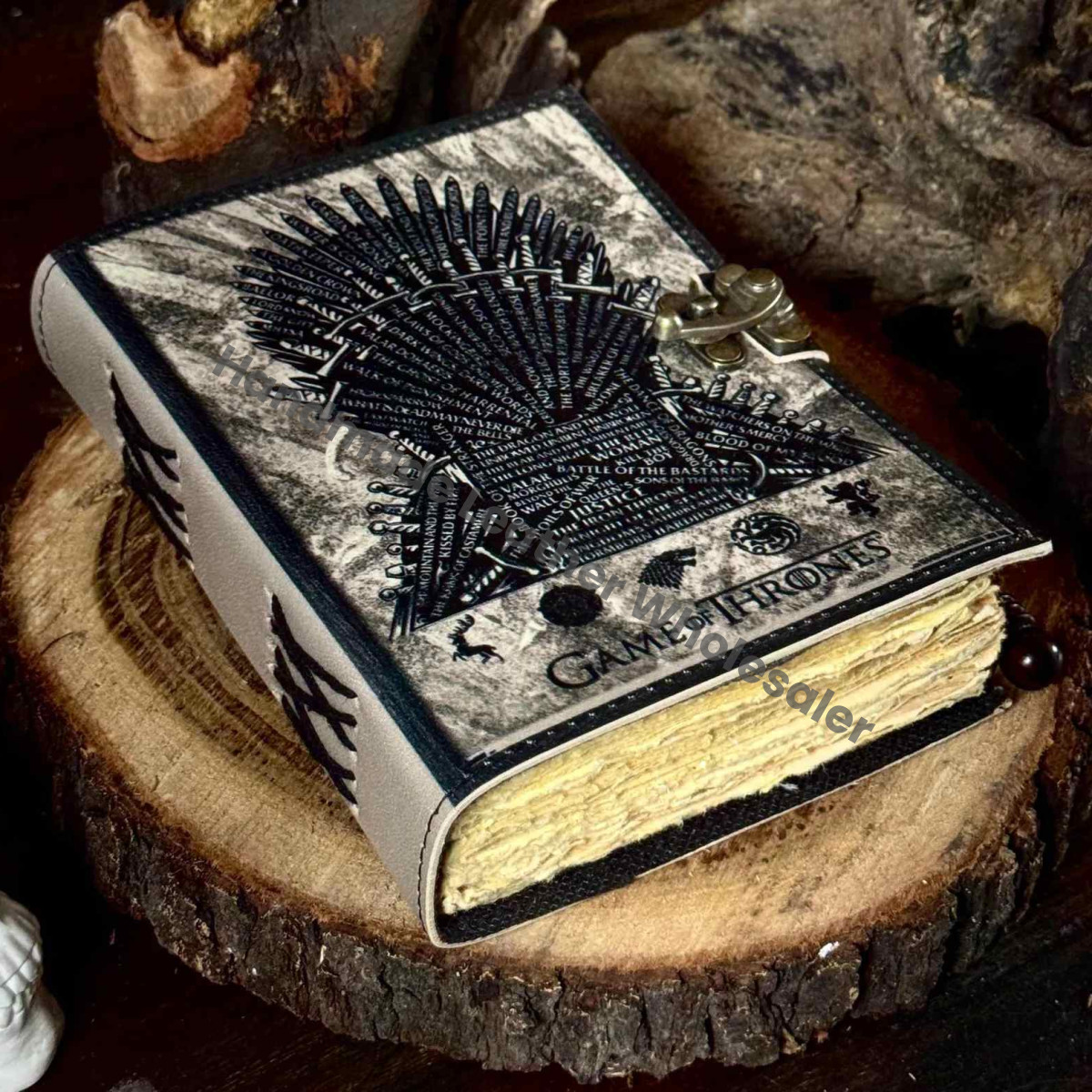 Game of Thrones Leather Journal Iron Sword Thrones Grimoire Book of Shadows Witchcraft Spell Book Wiccan Notebook Pagan Diary