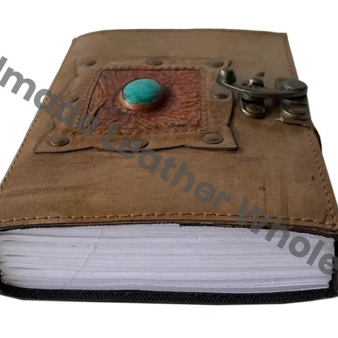 Genuine Leather Bound Handmade Vintage Antique Look Journal Diary Notebook Travel Book Charcoal Gift Eco-friendly Paper