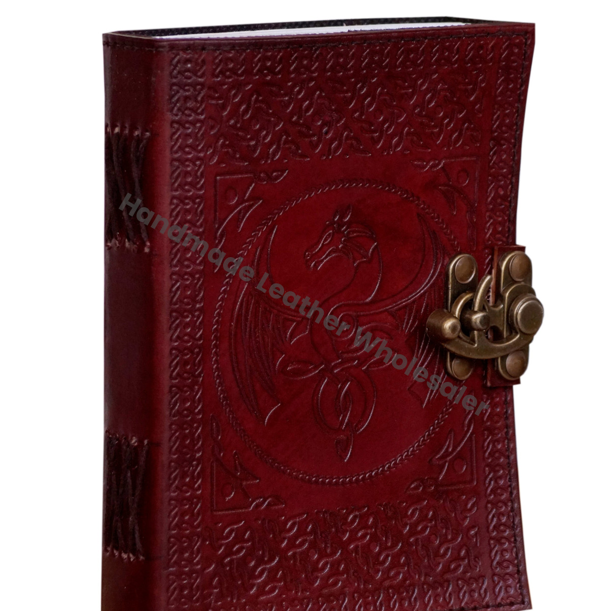 Genuine Leather Journal Dragon Embossed Book of Shadows Handmade Notebook & Sketchbook Scrapbook