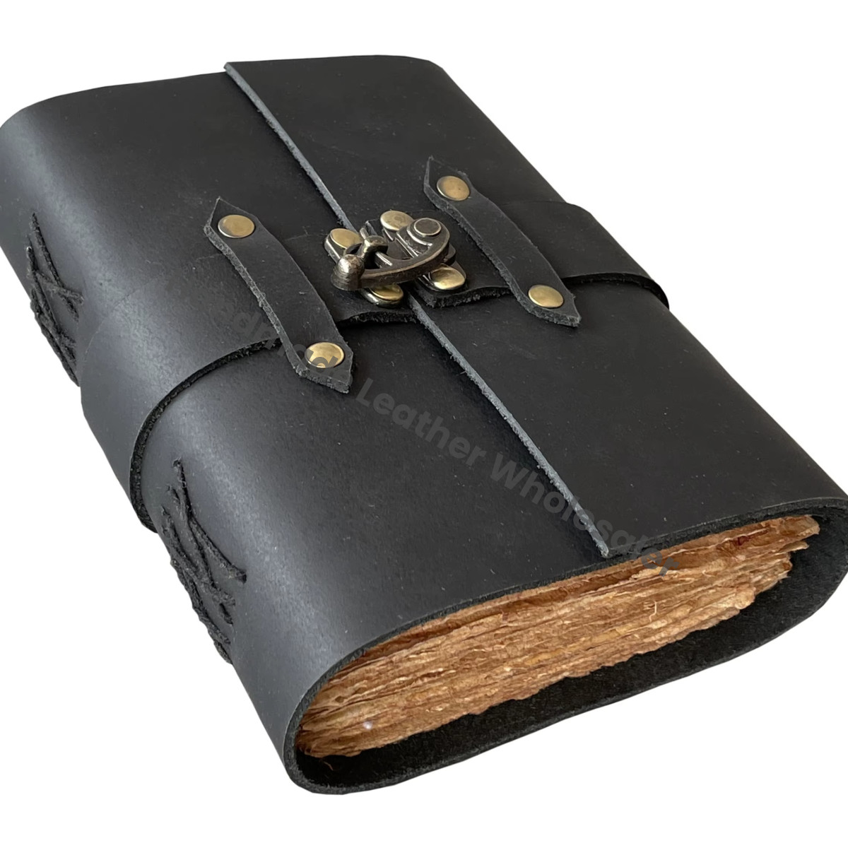 Genuine Leather Journal Handmade Key Bound Writing Customizable Notebook Antique Leather Book Shadows Unisex Unlined Deckle Edge