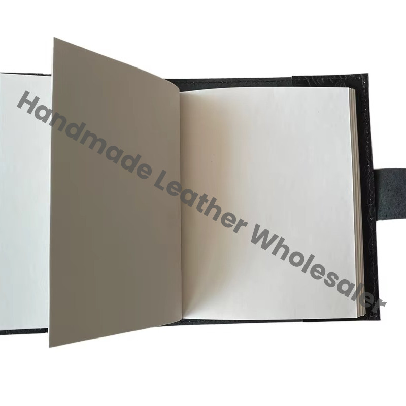 Genuine Leather Journal Soft Garden Flower Notebook Blank Vintage High Quality Eco-friendly Paper Custom Gift Deckle