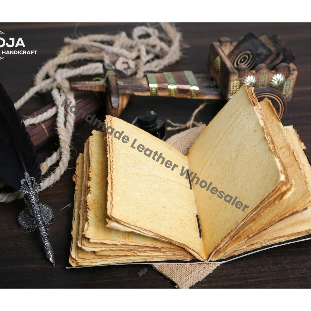 Gothic Leather Journal Handmade Grimoire Spellbook with Anatomical Heart Design Witchcraft Notebook Occult Tarot Diary Gift