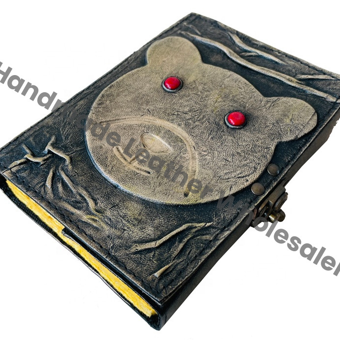 Grimoire Book Spells Gothic Leather Hardcover Journal with Custom Logo-Gift for Scarlet Witch Prop Merchandise