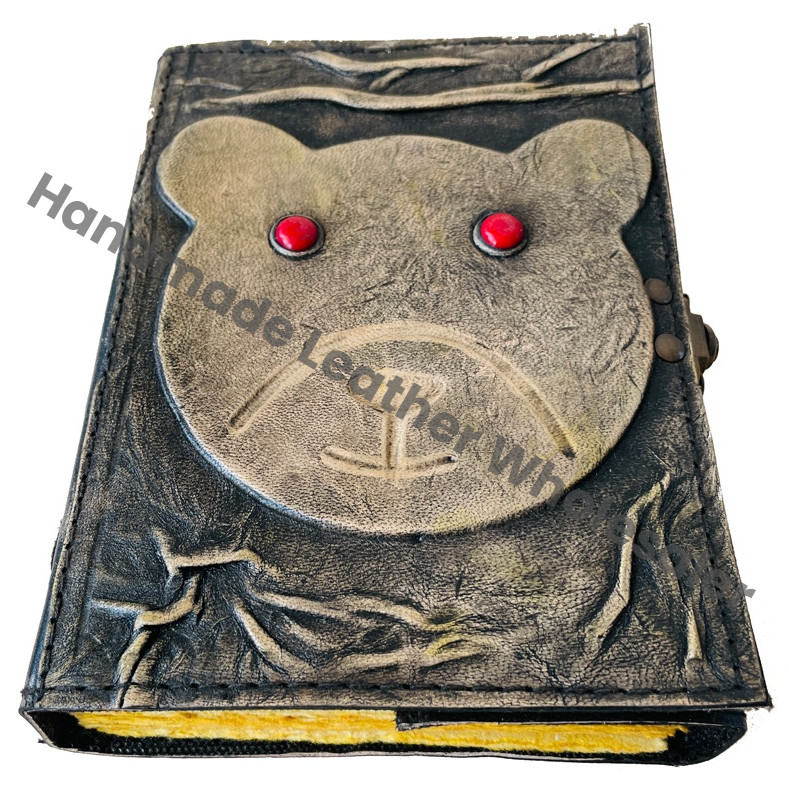 Grimoire Book Spells Gothic Leather Hardcover Journal with Custom Logo-Gift for Scarlet Witch Prop Merchandise
