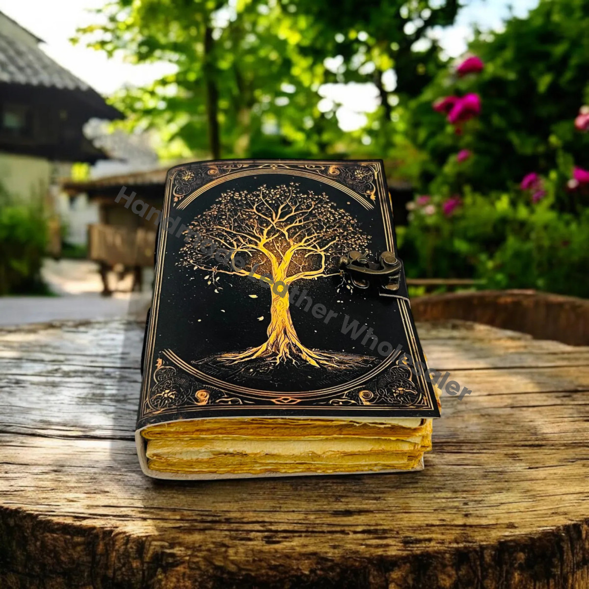 Grimoire leather journal Notebook Tree of Life Journal, Blank spell book of shadows Leather Celestial Gifts