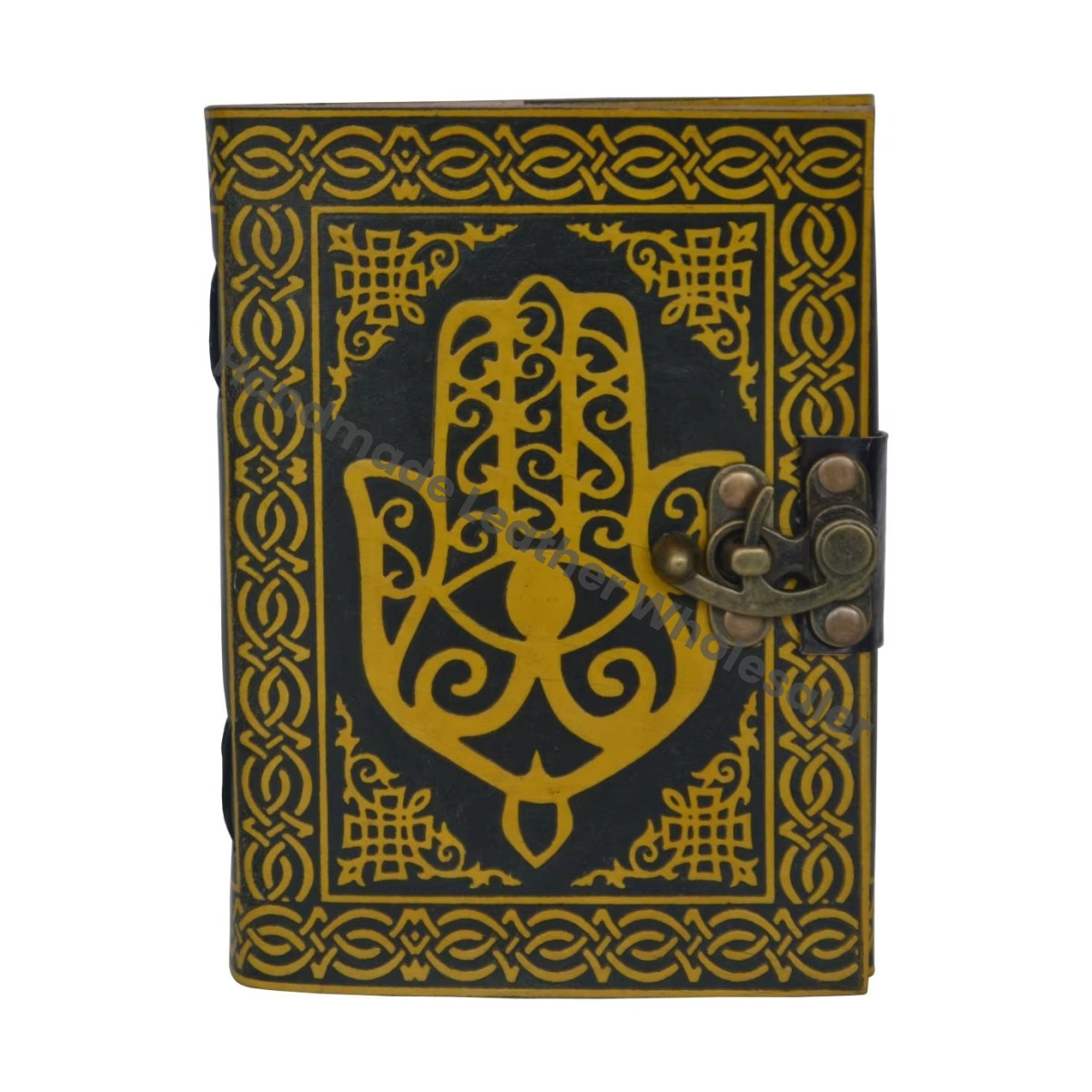 Hamsa Book of Spell Sketchbook Journal Hand of Hamsa Leather Journal Hand Notebook Vintage Handmade Woman Large Supplies Diary