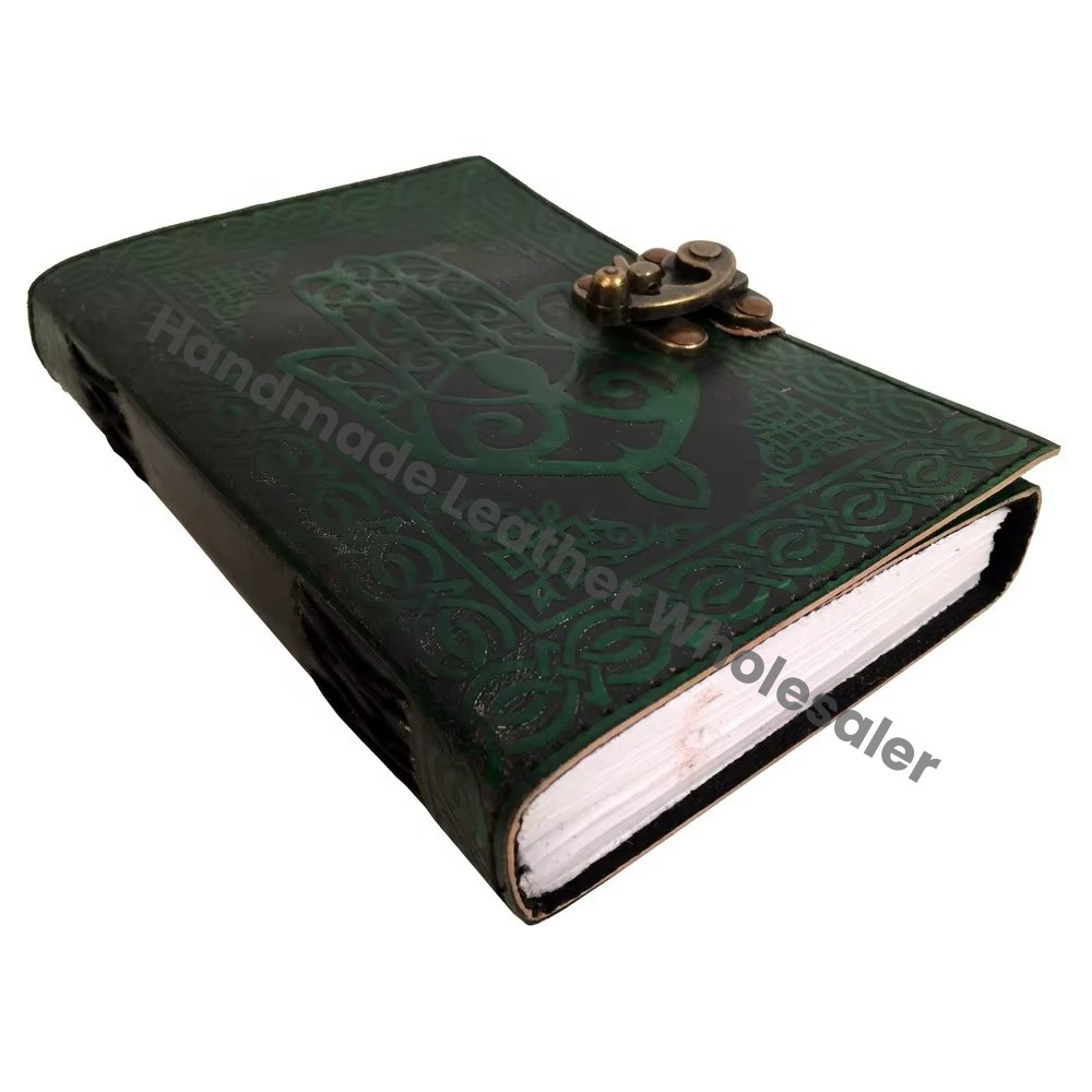 Hamsa Leather Vintage Handmade Journal Notebook for Woman Hardcover Custom Logo Gift Writing Planner Diary
