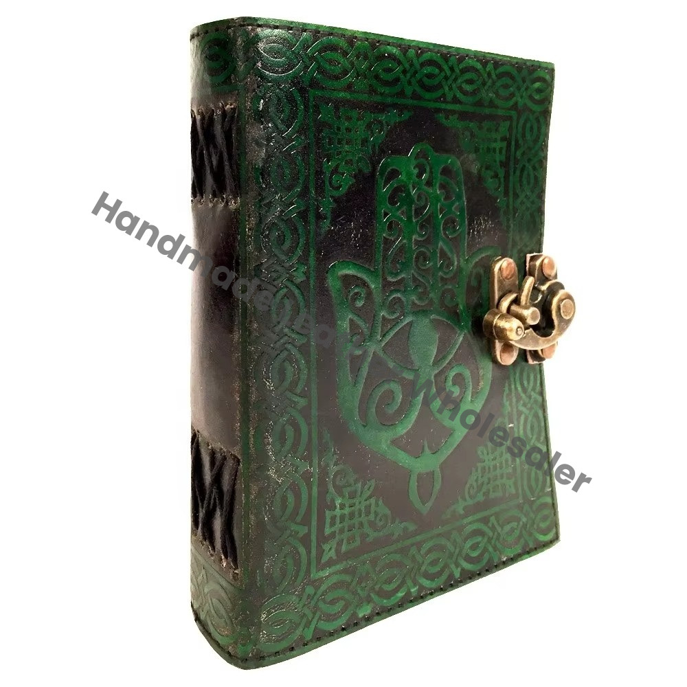 Hamsa Leather Vintage Handmade Journal Notebook for Woman Hardcover Custom Logo Gift Writing Planner Diary