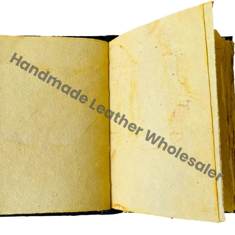 Handmade Book of Shadows Antique Deckle Paper Extra Large 7 Chakra Stone Wiccan Notebook & Sketchbook Leather Journal