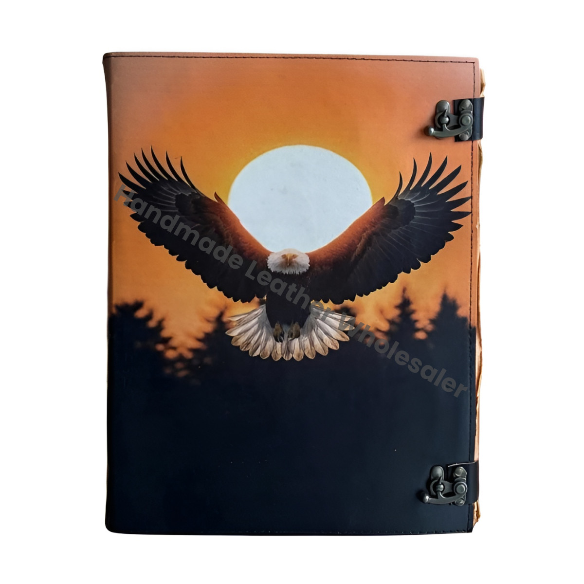 Handmade Buffalo Leather Journal: Vintage Blank Book of Shadows.