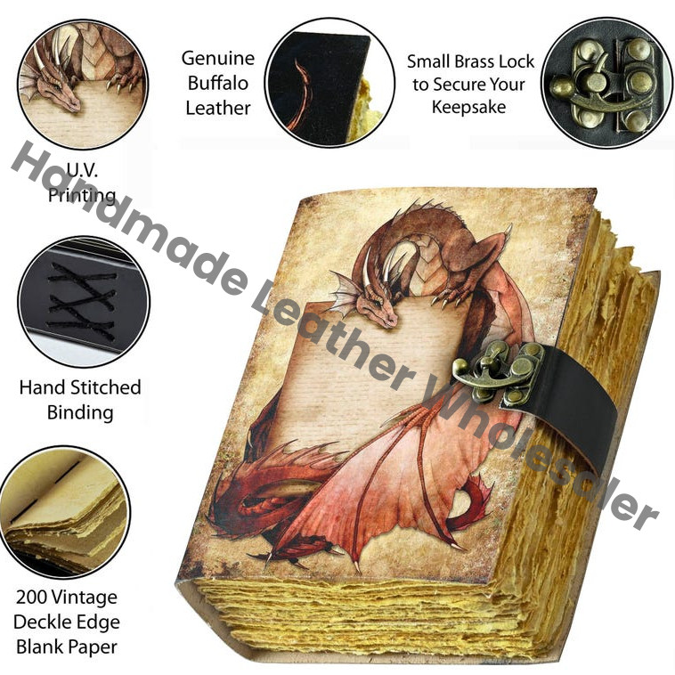 Handmade Dragon Leather Journal: Personalized Story Book for Writers