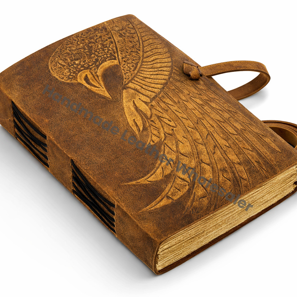 Handmade Eagle Embossed Leather Journal Blank Spell book of shadows - Vintage Travel Journal Junk Journal for him and her