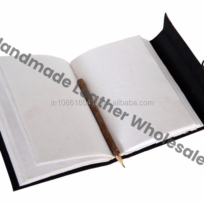 HANDMADE EMBOSSED LEATHER JOURNAL FAIRY MOON BOOK SHADOWS LATCH SPELLS PENTACLE WICCA CELTIC COTTON PAPER GIFT