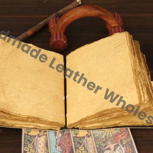 Handmade Fairy Leather Grimoire: Christmas Gift Book of Shadows