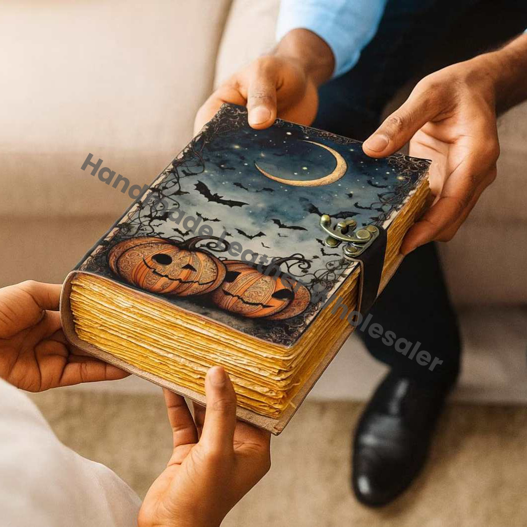 Handmade Halloween Grimoire Journal: Gothic Witchcraft Book of Shadows