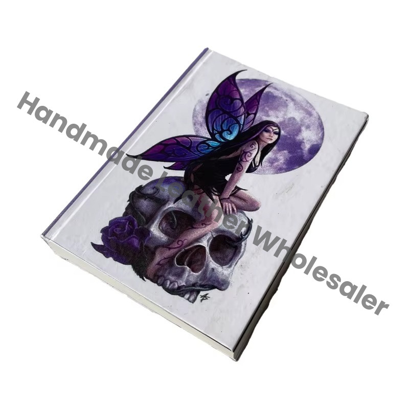 Handmade Hard Cover Printed Journal Butterfly Women Moon Design Eco-friendly Paper Notebook Sketchbook Diary Gift Custom Logo