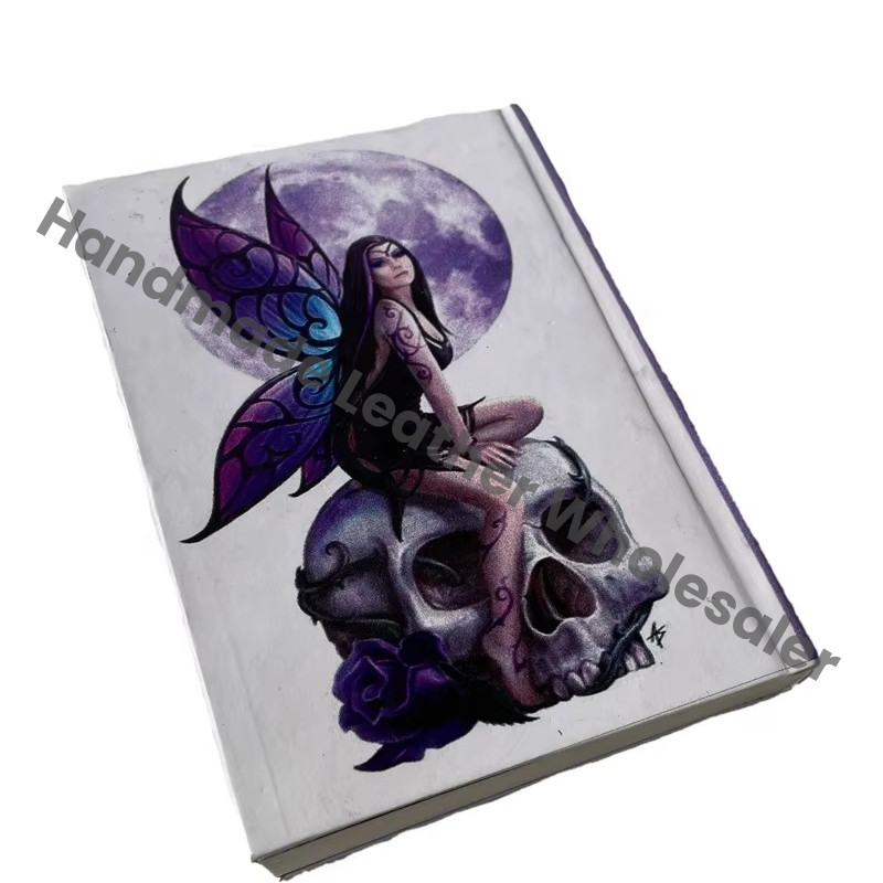 Handmade Hard Cover Printed Journal Butterfly Women Moon Design Eco-friendly Paper Notebook Sketchbook Diary Gift Custom Logo