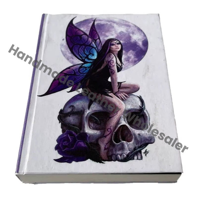Handmade Hard Cover Printed Journal Butterfly Women Moon Design Eco-friendly Paper Notebook Sketchbook Diary Gift Custom Logo