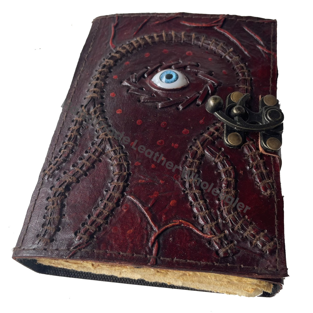 Handmade Hocus Pocus Book Spells Spiral Binding Hardcover Leather Journal Blank Book Wiccan Pagan Evil Eye Best Gift Him
