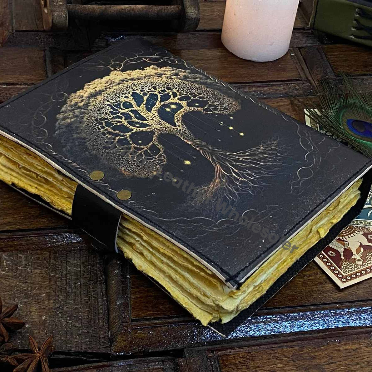 Handmade Journal Tree of Life - Genuine Leather Notebooks For Women - Beautiful Journal For sketchbook Traveling Blank Book handmade Paper