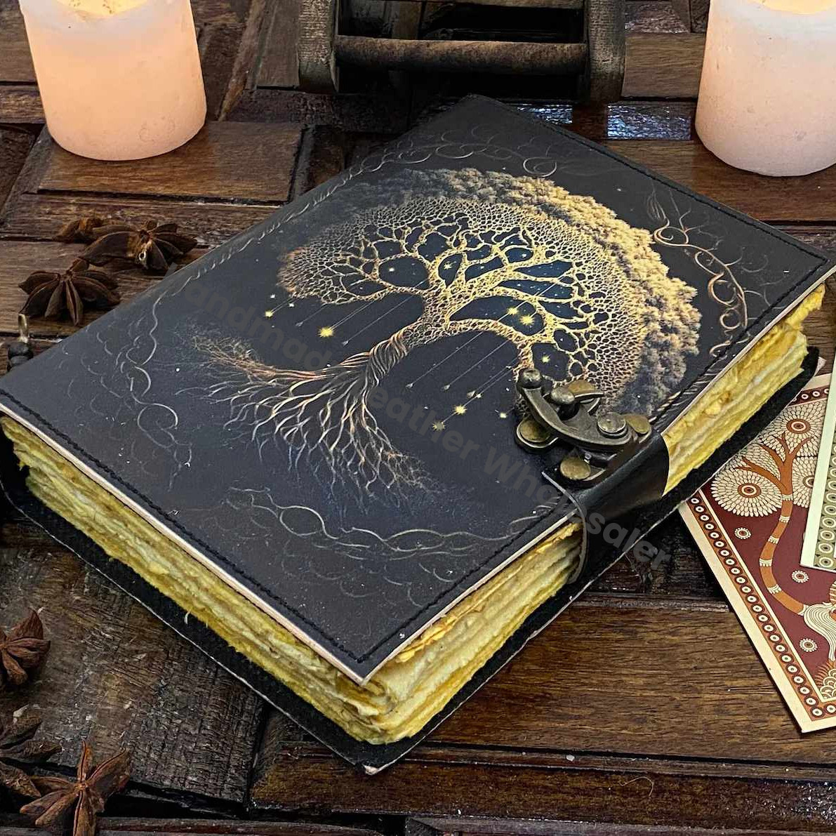 Handmade Journal Tree of Life - Genuine Leather Notebooks For Women - Beautiful Journal For sketchbook Traveling Blank Book handmade Paper