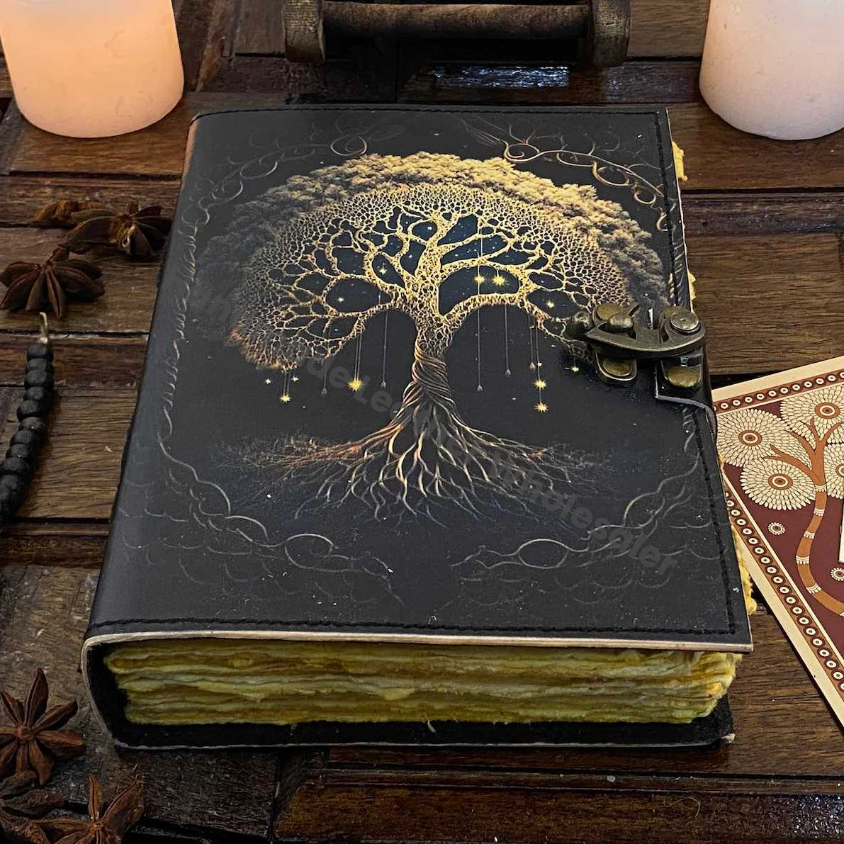 Handmade Journal Tree of Life - Genuine Leather Notebooks For Women - Beautiful Journal For sketchbook Traveling Blank Book handmade Paper