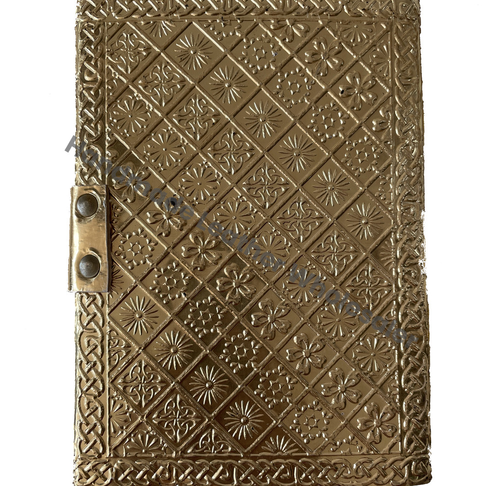 Handmade Large Seven Stone Journal Embossed Leather Journal Leather Grimoire Writing Notebook Book of Shadows Grimoire Spell