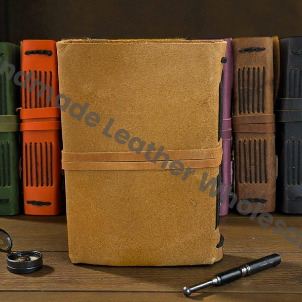 Handmade Leather-Bound Journal with Antique Key | Rustic Blank Notebook Gift for Men & Women Handmade Leather-Bound Journal with Antique Key | Rustic Blank Notebook Gift for Men & Women
