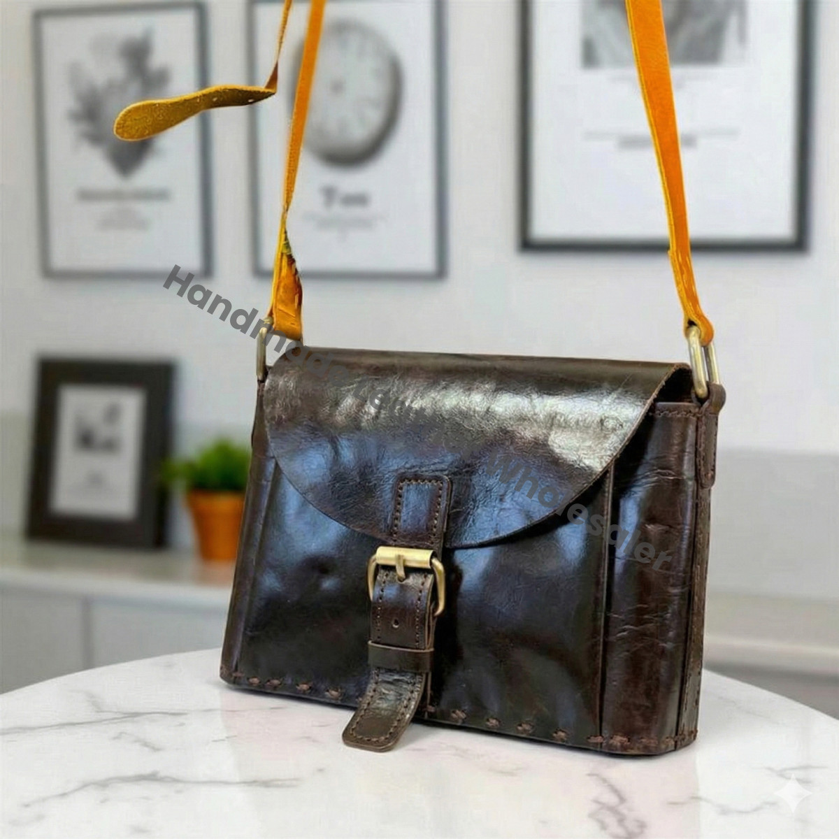 Handmade Leather Crossbody Bag – Boho Fringe Purse with Heart Embossed Design, Vintage Festival Western Gypsy Shoulder Bag, Unique Gift