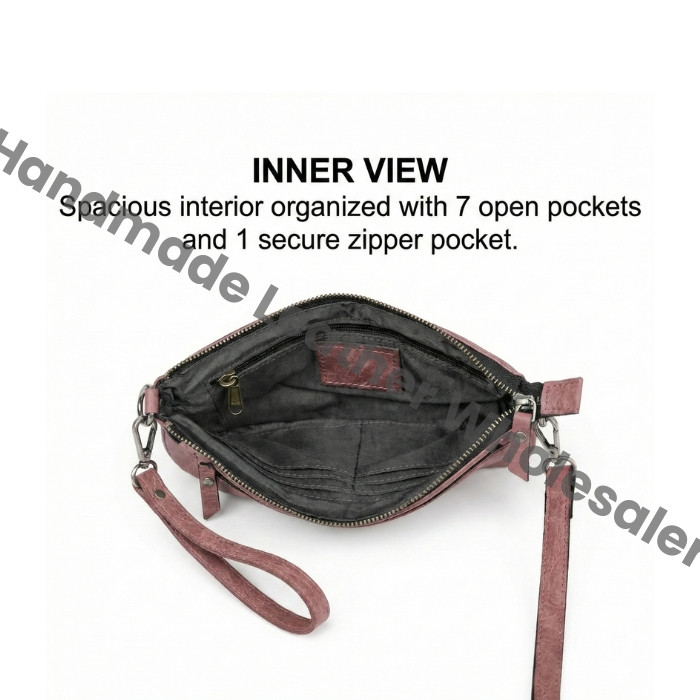 Handmade Leather Crossbody Bag, Minimalist Shoulder Purse with Free Strap