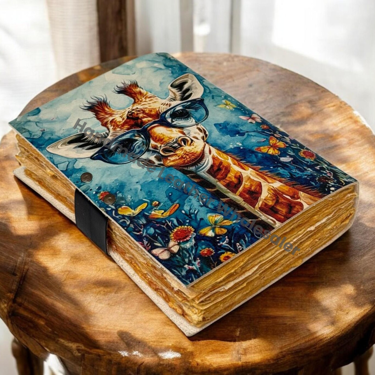 Handmade Leather Grimoire: Antique Deckle Edge Book of Shadows