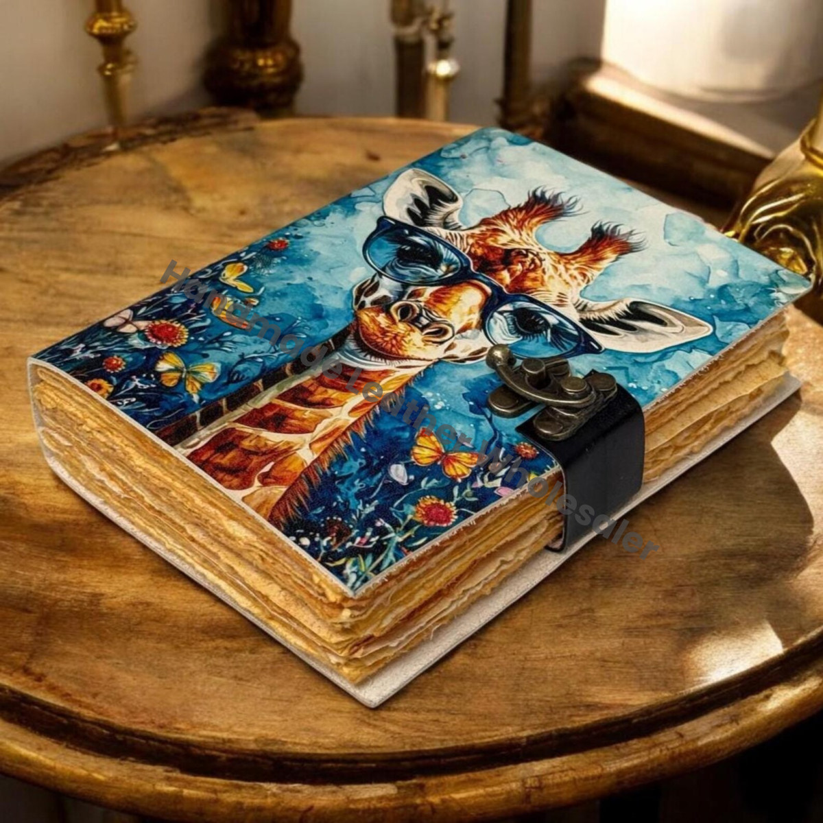 Handmade Leather Grimoire: Antique Deckle Edge Book of Shadows