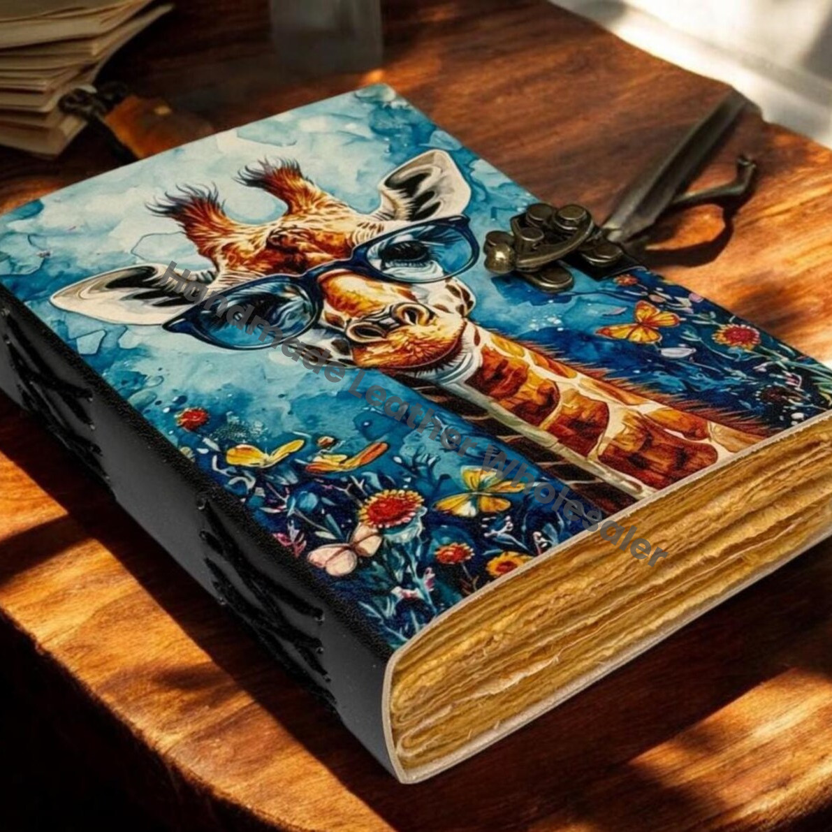 Handmade Leather Grimoire: Antique Deckle Edge Book of Shadows