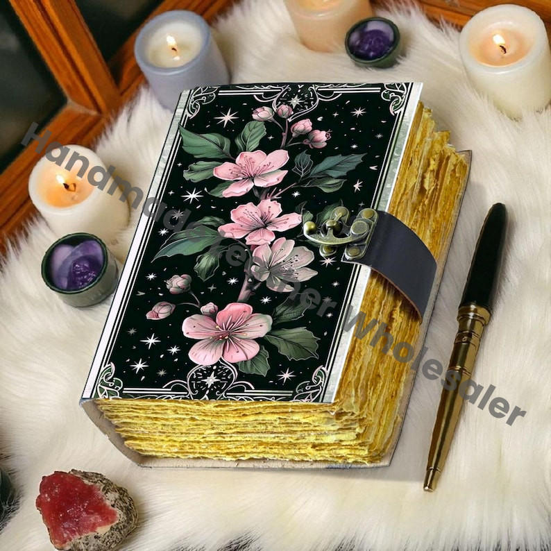 Handmade Leather Grimoire: Book of Shadows, Wiccan Journal