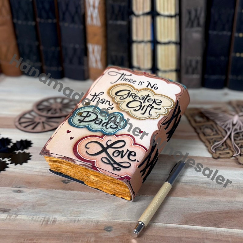 Handmade Leather Journal: Antique Deckle Edge Paper Sketchbook