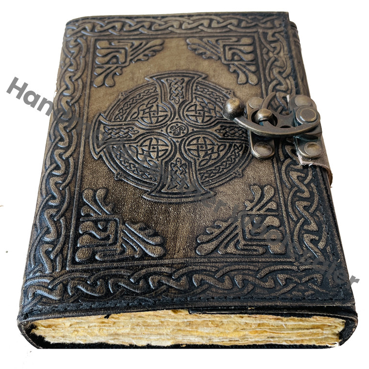 Handmade Leather Journal Book of Shadows Poetry Celtic Knot Personal Organizer Notebook Book Spell Notebooks for Collage Student