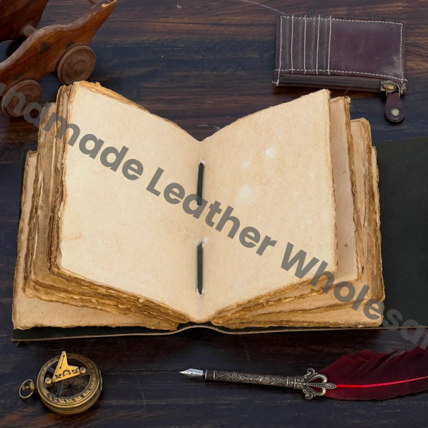Handmade Leather Journal – Deckle Edge Paper, Book of Shadows