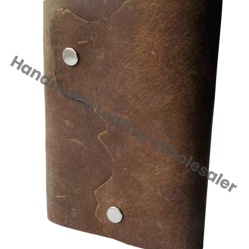 Handmade Leather Journal Drawing Soft Vintage Book Blank Notebook Deckle Touch Button Closer Custom Travel Sketchbook