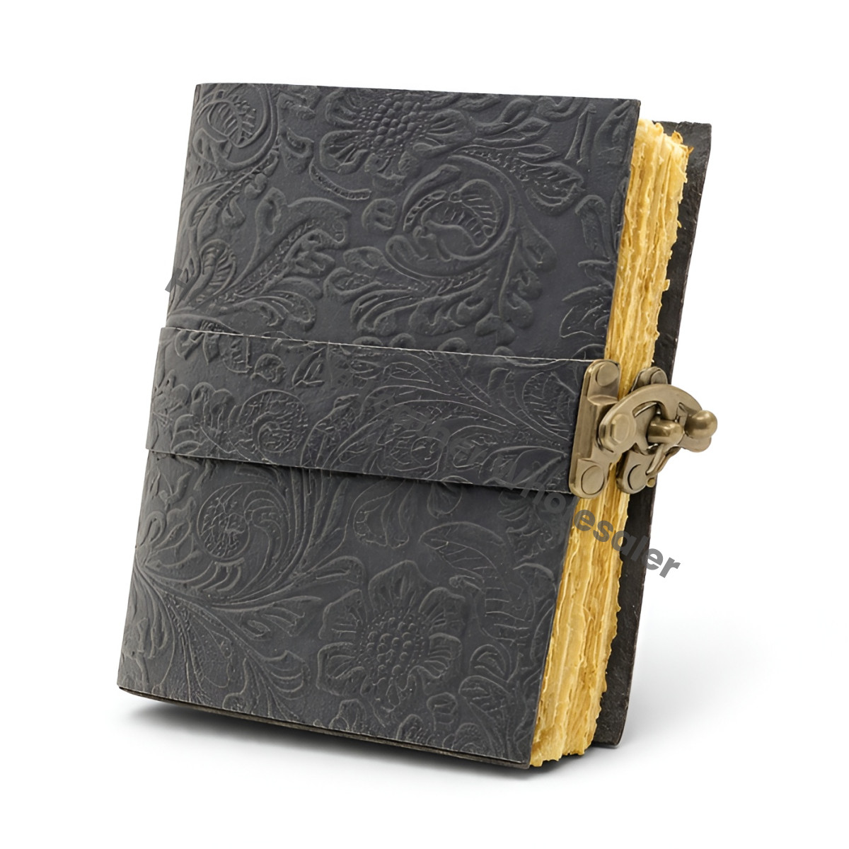 Handmade Leather Journal: Embossed Book of Shadows with Deckle Edge Paper