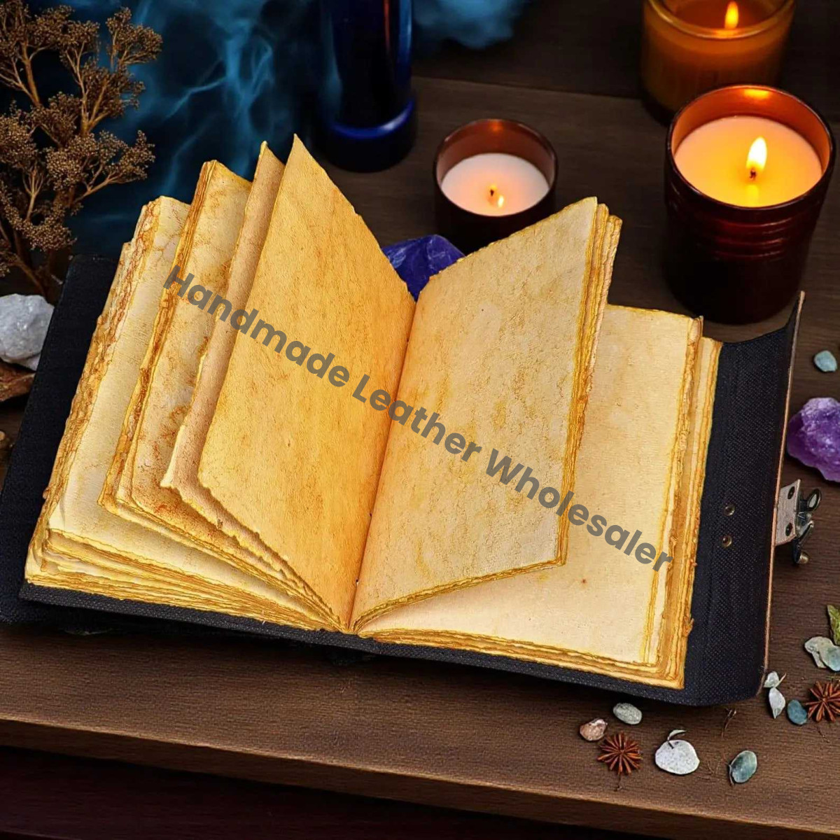 Handmade Leather Journal | Eye of Horus, Witchy Spell Book