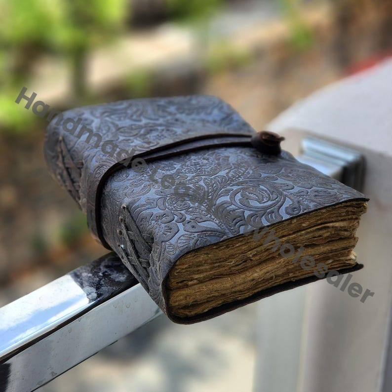 Handmade Leather Journal, Notebook, Travel Diary
